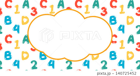 vector banner with alphabet and numbers. Back to school. Kindergarten welcome. vector banner with alphabet and numbers. Back to school. Kindergarten welcome. 140725452