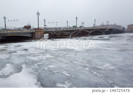 Annunciation Bridge in winter, Saint-Petersburg, Russia Annunciation Bridge in winter, Saint-Petersburg, Russia 140725478