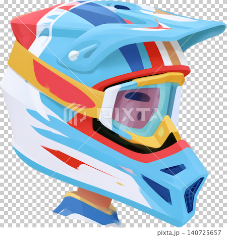 Cute Boy Wearing Colorful Racing Helmet Illustration Cute Boy Wearing Colorful Racing Helmet Illustration 140725657