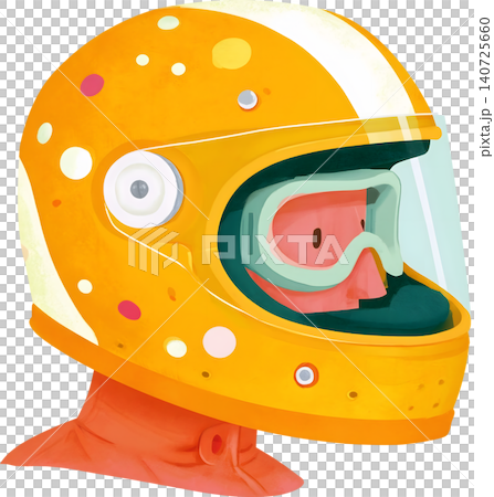 Cute Boy Wearing Colorful Racing Helmet Illustration Cute Boy Wearing Colorful Racing Helmet Illustration 140725660