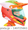 Cute Boy Wearing Colorful Racing Helmet Illustration 140725661