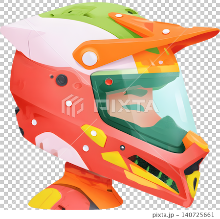 Cute Boy Wearing Colorful Racing Helmet Illustration Cute Boy Wearing Colorful Racing Helmet Illustration 140725661