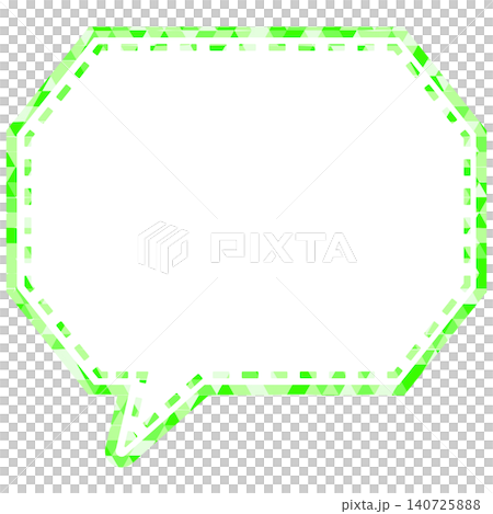 Stained glass style speech bubble, triangular pattern, octagonal shape with corners Stained glass style speech bubble, triangular pattern, octagonal shape with corners 140725888