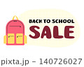 Back to school. sale promotion discount. Vector illustration. 140726027