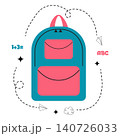 Back to School template. Vector illustration 140726033