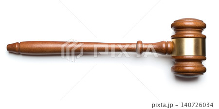 Judge's gavel on white 140726034