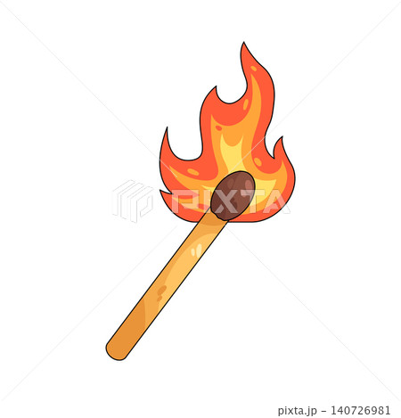 Illustration of matchstick Illustration of matchstick 140726981