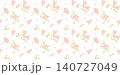 A light-coloured seamless pattern featuring hearts and flowering branches 140727049
