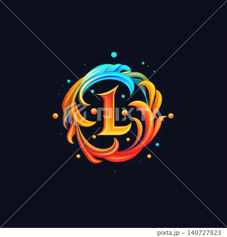 L letter logo with colorful splash. Vector design template elements for your application or corporate identity. 140727823