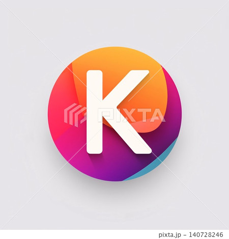 K letter icon design template elements for your application or corporate identity. 140728246