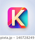 Colorful letter K icon design template elements, vector Illustration. 140728249