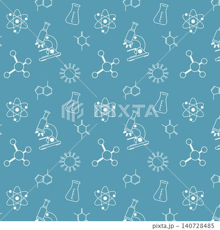 Seamless pattern with science icons collection 140728485