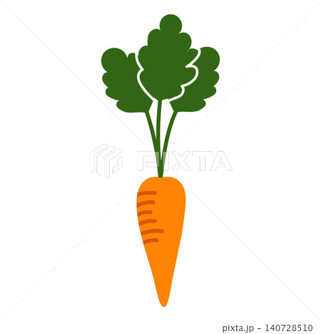 Carrot flat icon isolated on white Carrot flat icon isolated on white 140728510