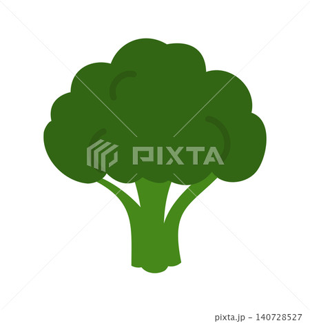 Broccoli flat icon isolated on white Broccoli flat icon isolated on white 140728527