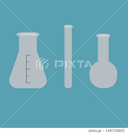 Set of medical flasks on blue background Set of medical flasks on blue background 140728601