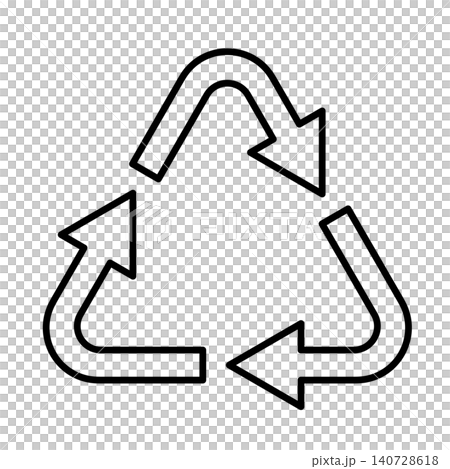 矢印 リサイクルマークのシンプルなアイコンイラスト015 矢印 リサイクルマークのシンプルなアイコンイラスト015 140728618