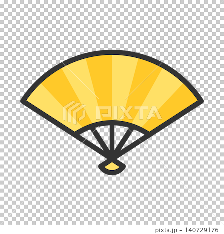 Gold fan icon Gold fan icon 140729176
