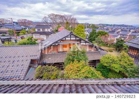 【富山県】高岡市伏木北前船資料館 中庭の眺め 【富山県】高岡市伏木北前船資料館 中庭の眺め 140729823