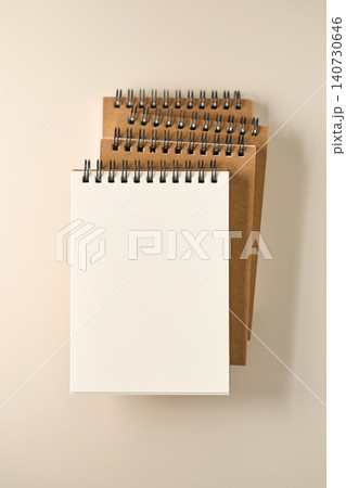 Spring notebook on a simple background. 140730646
