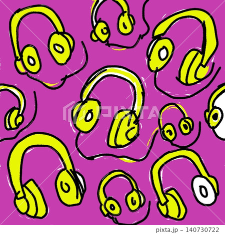 Bright Green Headphones Seamless Pattern for Music Merchandise Designers Bright Green Headphones Seamless Pattern for Music Merchandise Designers 140730722
