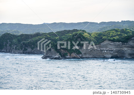 鵜原理想郷の高台から望むリアス式海岸・千葉県勝浦市 鵜原理想郷の高台から望むリアス式海岸・千葉県勝浦市 140730945