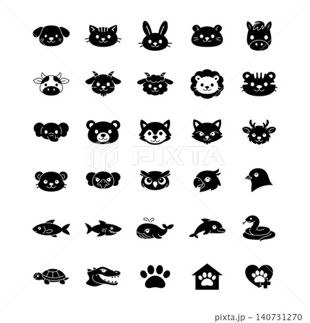 Animals Line Icons Set design vector templates simple and modern 140731270