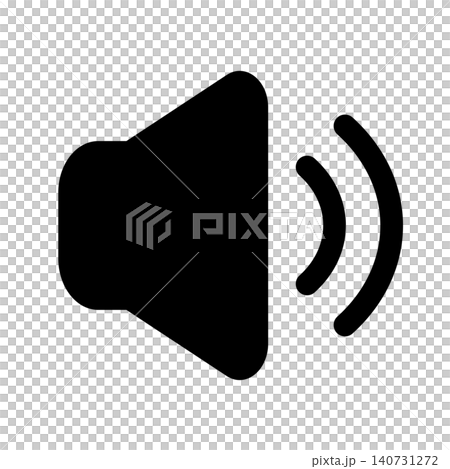 用於音量和揚聲器的簡單圖示插圖素材 140731272