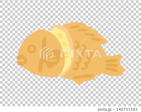 たい焼き(クリーム) イラスト たい焼き(クリーム) イラスト 140731583