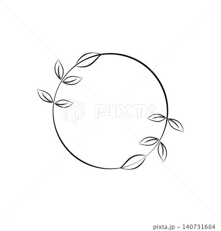 Botanical wedding frame elements 140731684