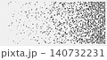 Scattered black square particles on pale gray halftone background 140732231