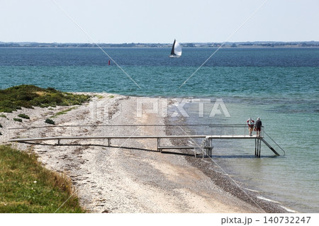 Coastal landscape and beach on the island of Tuno in Denmark Coastal landscape and beach on the island of Tuno in Denmark 140732247