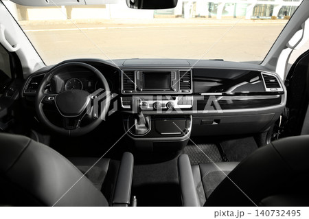 Closeup view of new modern car inside 140732495