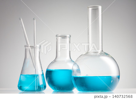 Laboratory equipment beakers and flask Laboratory equipment beakers and flask 140732568