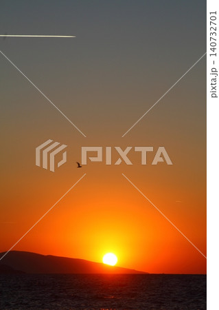 Seaside town of Turgutreis and spectacular sunsets Seaside town of Turgutreis and spectacular sunsets 140732701