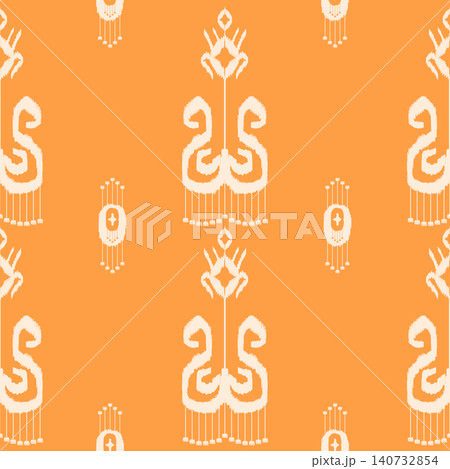 Seamless ikat oriental design pattern. ikat geometric ethnic pattern. ikat pattern design for clothing, textile, wrapping, background, wallpaper, carpet, embroidery, print, vector, illustration design Seamless ikat oriental design pattern. ikat geometric ethnic pattern. ikat pattern design for clothing, textile, wrapping, background, wallpaper, carpet, embroidery, print, vector, illustration design 140732854