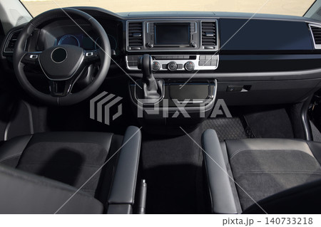 Closeup view of new modern car inside 140733218