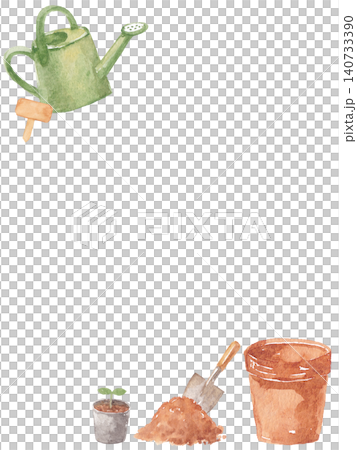 Watercolor Home Garden Frame Watercolor Home Garden Frame 140733390