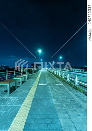 夜の小戸之橋歩道 夜の小戸之橋歩道 140733537