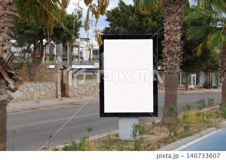 billboard on the street.white background. billboard on the street.white background. 140733607