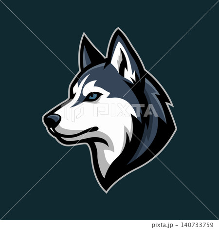 husky mascot logo illustration vector design template simple and modern style husky mascot logo illustration vector design template simple and modern style 140733759