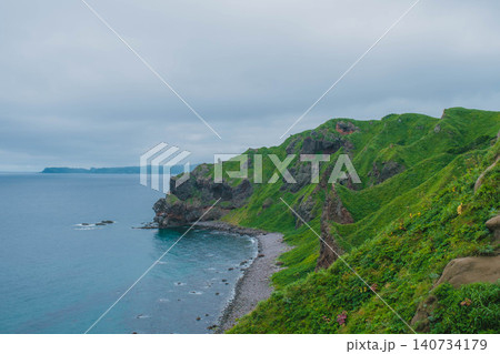 [積丹半島]北海道の大自然を堪能できる神威岬の風景 140734179