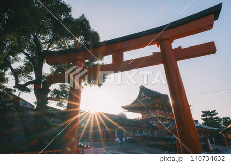 [伏見稲荷大社]京都を代表する歴史的な寺社仏閣の風景 140734632