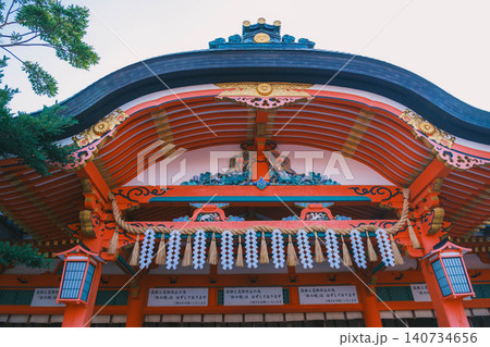 [伏見稲荷大社]京都を代表する歴史的な寺社仏閣の風景 140734656