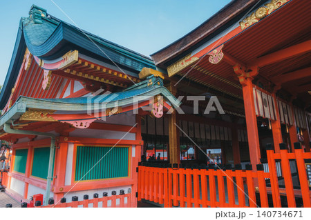 [伏見稲荷大社]京都を代表する歴史的な寺社仏閣の風景 140734671