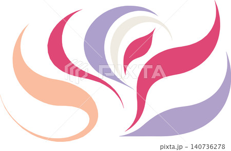colorful hand drawn flower on white background colorful hand drawn flower on white background 140736278
