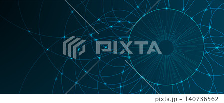 Abstract technology big data visualization for business presentations and scientific research 140736562