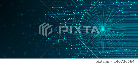 Abstract technology big data visualization for business presentations and scientific research 140736564