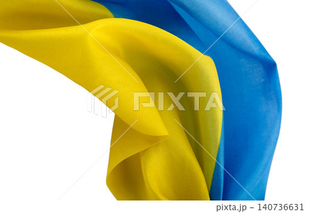 Ukraine flag isolated on white background with copy space. Ukraine flag isolated on white background with copy space. 140736631