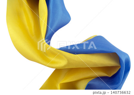 Ukraine flag isolated on white background with copy space. 140736632