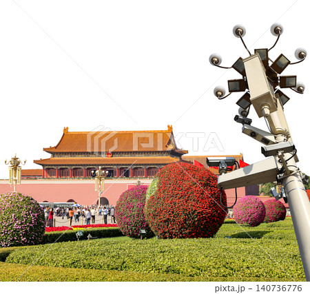 Street lamp in the Tiananmen square, Beijing, China (carved, on white background) Street lamp in the Tiananmen square, Beijing, China (carved, on white background) 140736776
